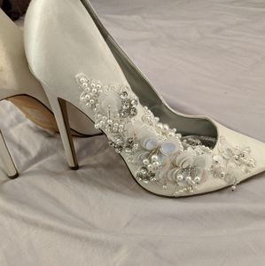 4 inch ivory bridal heels